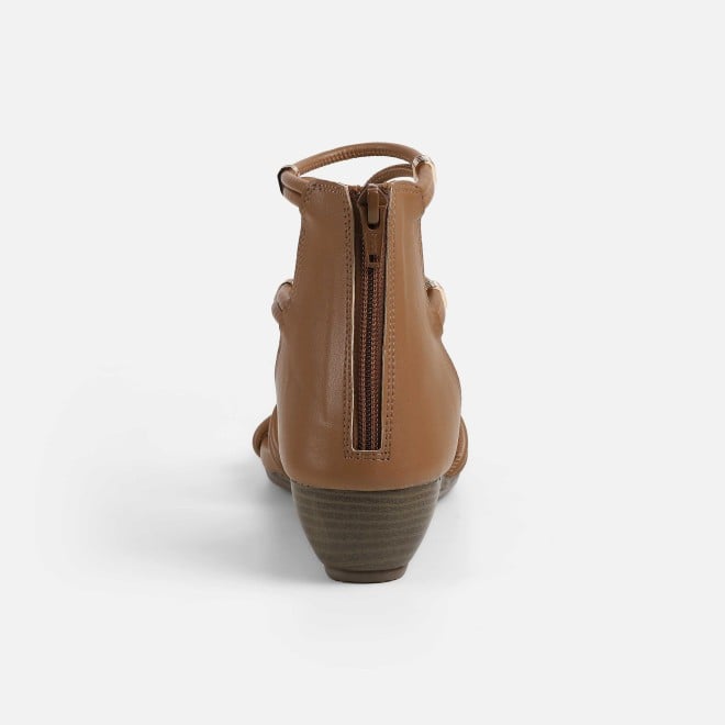 Mochi Women Beige Casual Gladiators (SKU: 33-1229-20-36)