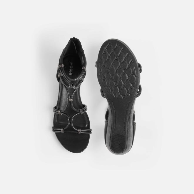 Mochi Women Black Casual Gladiators (SKU: 33-1229-11-36)