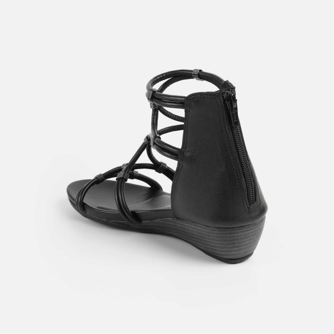 Mochi Women Black Casual Gladiators (SKU: 33-1229-11-36)