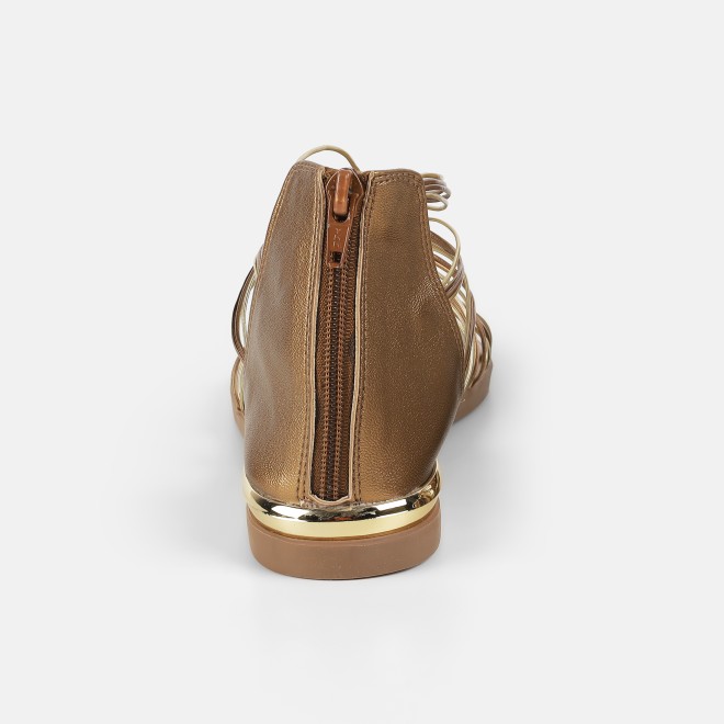 Mochi Women Antic-gold Casual Gladiators (SKU: 33-1231-28-36)