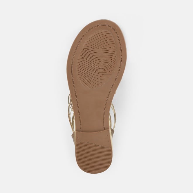 Mochi Women Antic-gold Casual Gladiators (SKU: 33-1231-28-36)