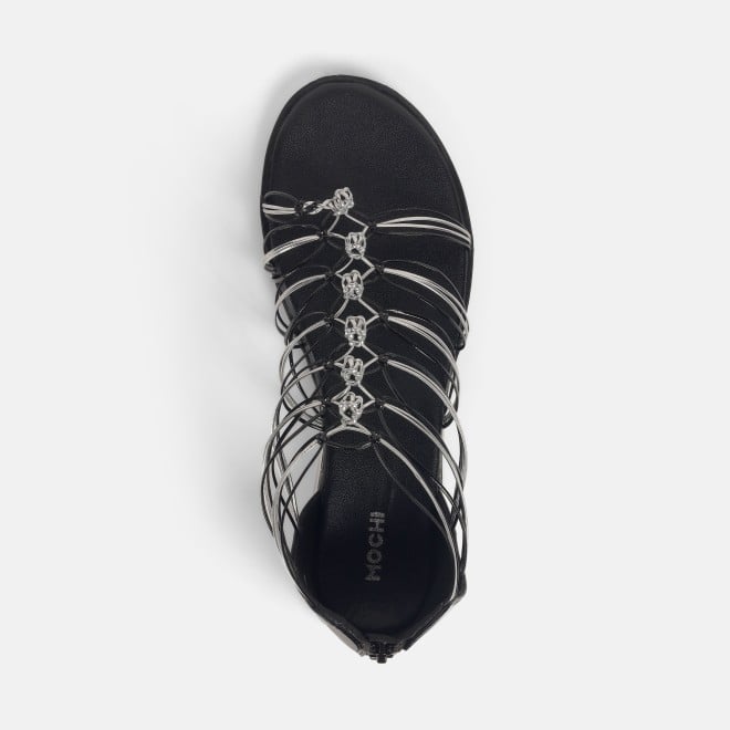 Mochi Women Black Casual Gladiators (SKU: 33-1231-11-39)