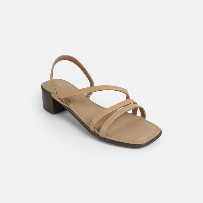 Mochi Women Beige Casual Sandals