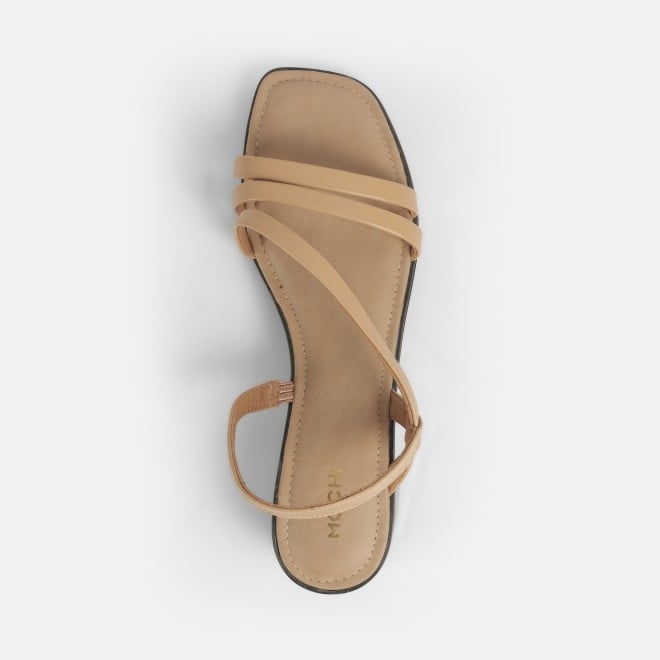 Mochi Women Beige Casual Sandals (SKU: 33-1232-20-36)