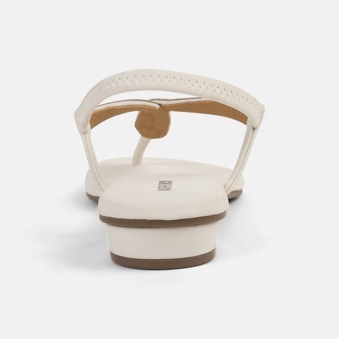 Mochi Women White Casual Sandals (SKU: 33-1233-16-36)