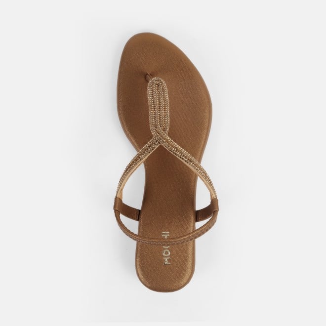 Mochi Women Antic-gold Casual Sandals (SKU: 33-1233-28-36)