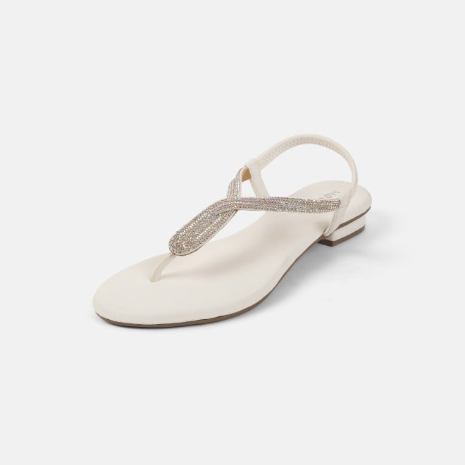 Mochi Women White Casual Sandals (SKU: 33-1233L-16-42)