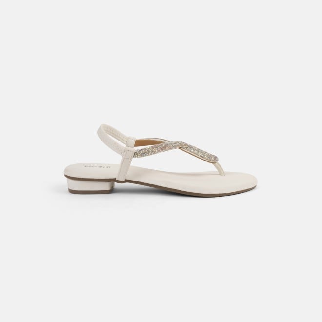 Mochi Women White Casual Sandals (SKU: 33-1233L-16-42)