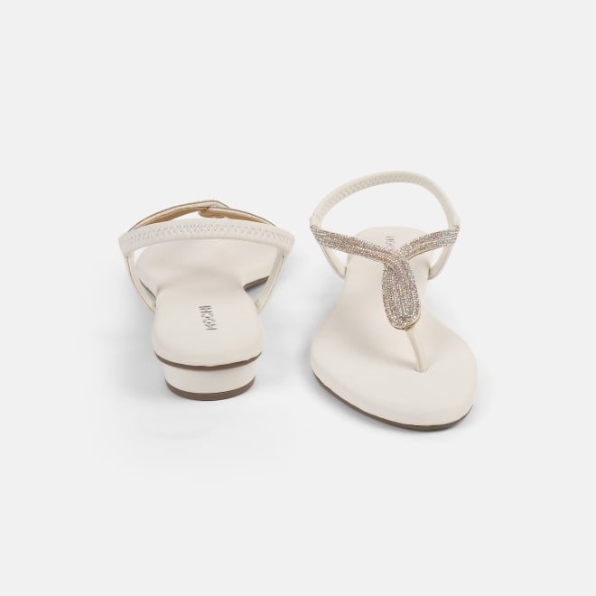 Mochi Women White Casual Sandals (SKU: 33-1233L-16-42)