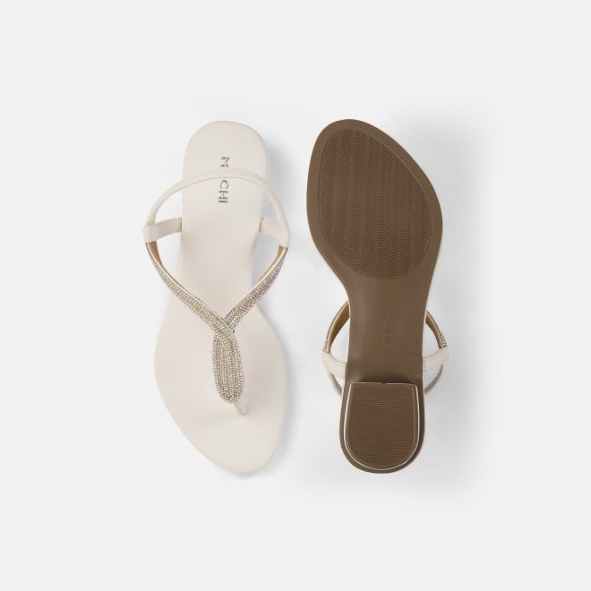 Mochi Women White Casual Sandals (SKU: 33-1233L-16-42)