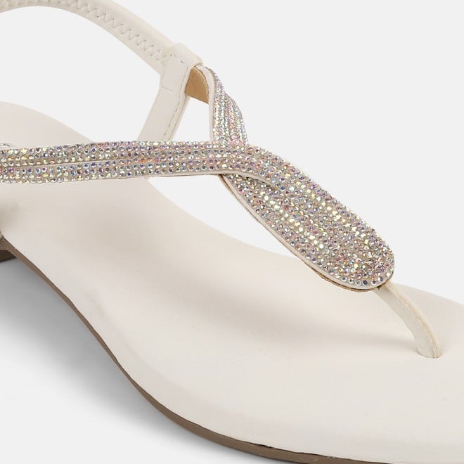 Mochi Women White Casual Sandals (SKU: 33-1233L-16-42)