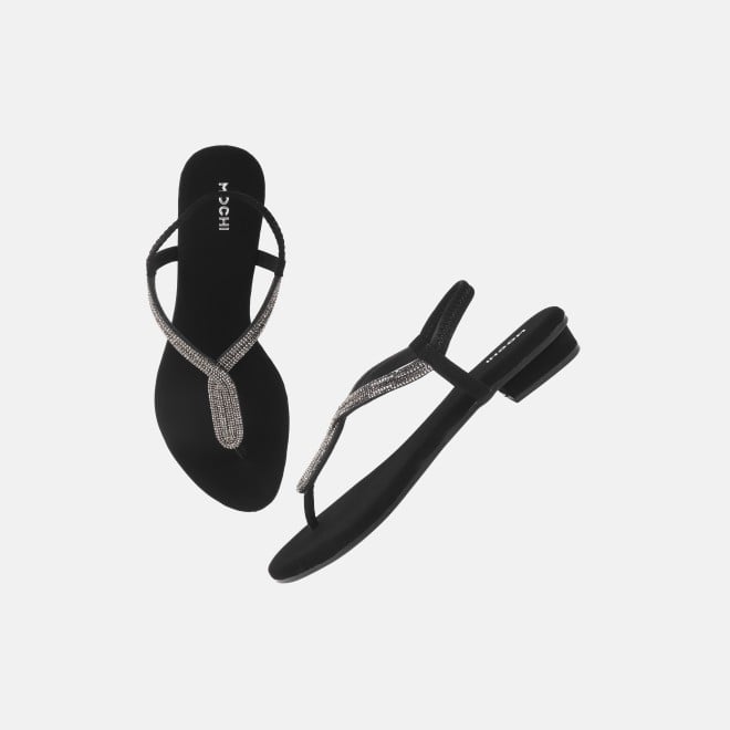 Mochi Women Black Casual Sandals (SKU: 33-1233L-11-42)
