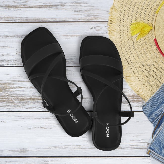 Mochi Women Black Casual Sandals (SKU: 33-1234-11-37)