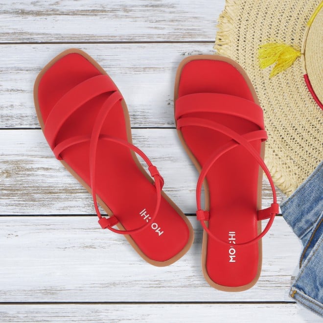 Mochi Women Red Casual Sandals (SKU: 33-1234-18-36)