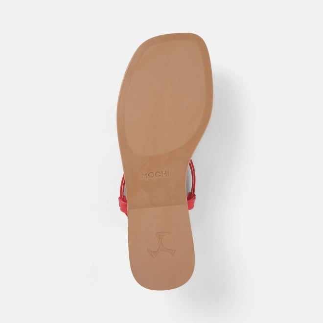 Mochi Women Red Casual Sandals (SKU: 33-1234-18-36)