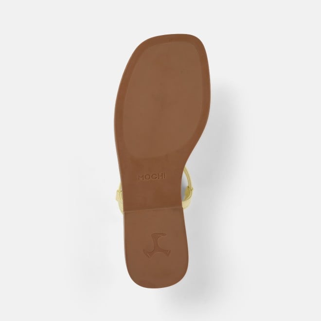 Mochi Women Yellow Casual Sandals (SKU: 33-1234-33-36)