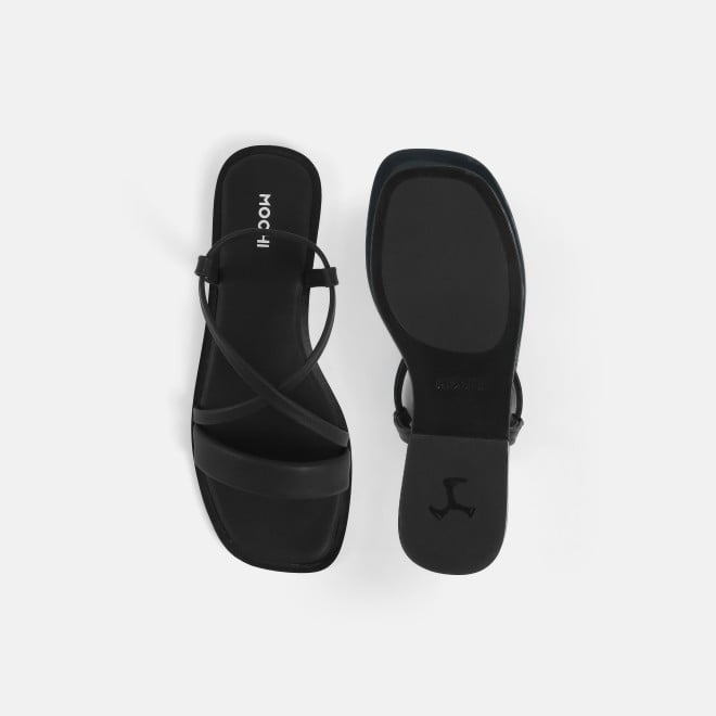 Mochi Women Black Casual Sandals (SKU: 33-1234-11-37)