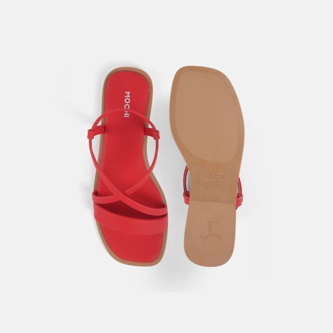 Mochi Women Red Casual Sandals (SKU: 33-1234-18-36)