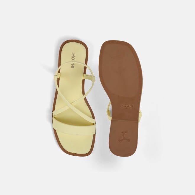 Mochi Women Yellow Casual Sandals (SKU: 33-1234-33-36)