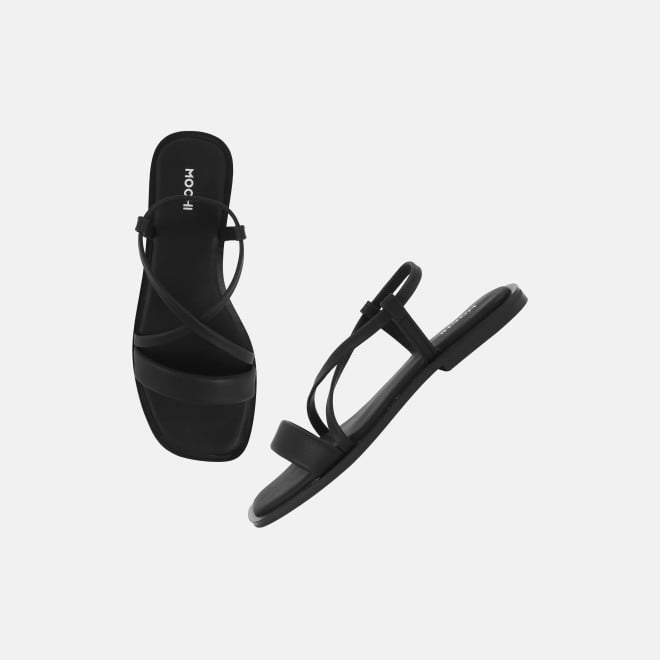Mochi Women Black Casual Sandals (SKU: 33-1234-11-37)