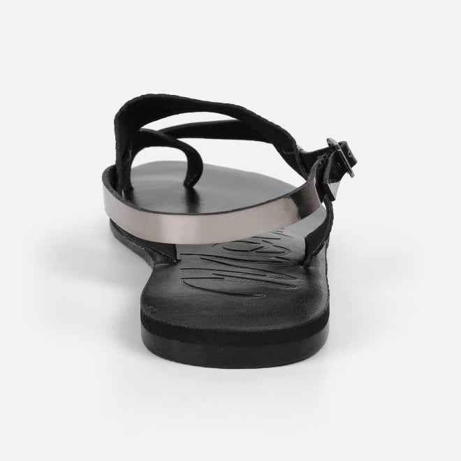 Mochi Women Gun-metal Casual Sandals (SKU: 33-1235-29-36)