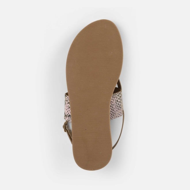 Mochi Women Gold Casual Sandals (SKU: 33-1235-15-36)