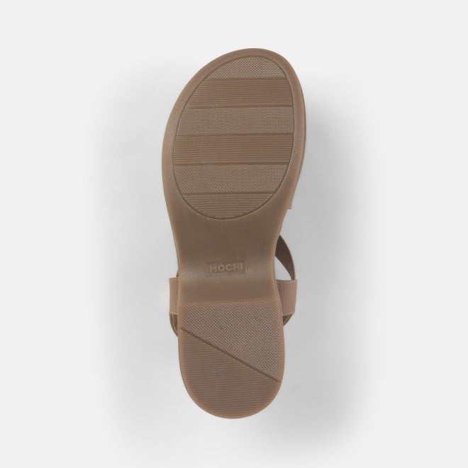Mochi Women Beige Casual Sandals (SKU: 33-1237-20-36)