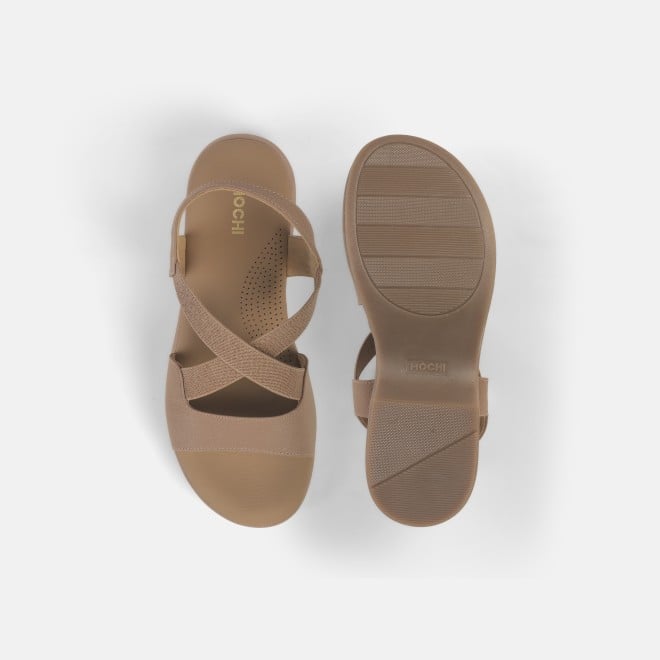 Mochi Women Beige Casual Sandals (SKU: 33-1237-20-36)
