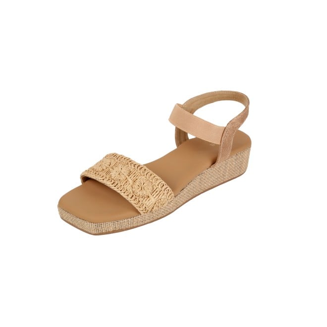 Mochi Women Beige Casual Sandals (SKU: 33-1255-20-36)