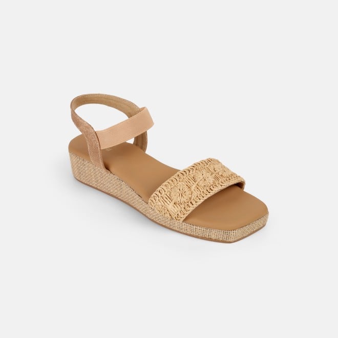 Mochi Women Beige Casual Sandals (SKU: 33-1255-20-36)