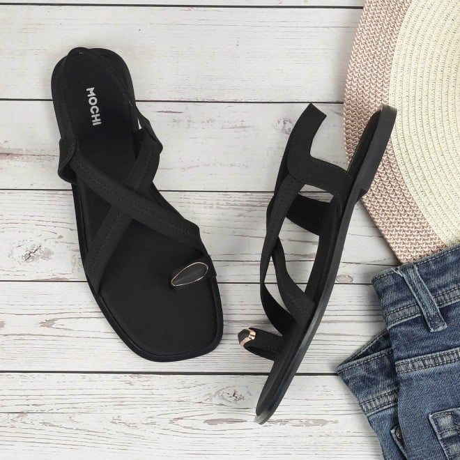 Mochi Women Black Casual Sandals (SKU: 33-1256-11-36)