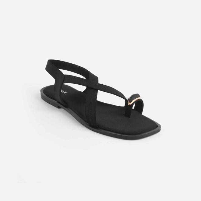 Mochi Women Black Casual Sandals (SKU: 33-1256-11-36)