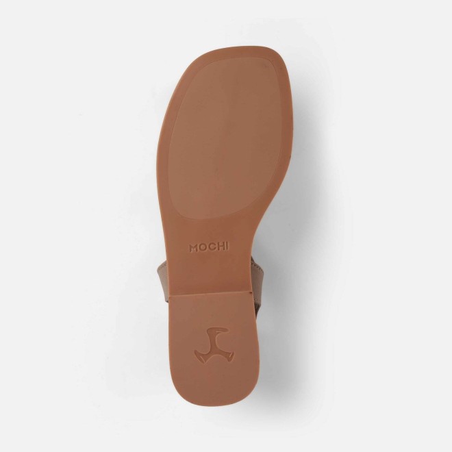 Mochi Women Beige Casual Sandals (SKU: 33-1256-20-36)