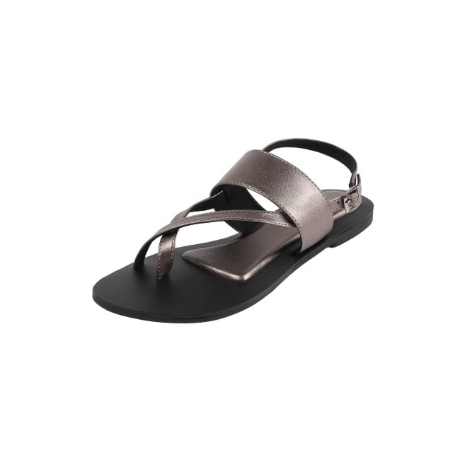 Mochi Women Gun-metal Casual Sandals (SKU: 33-1260-29-39)