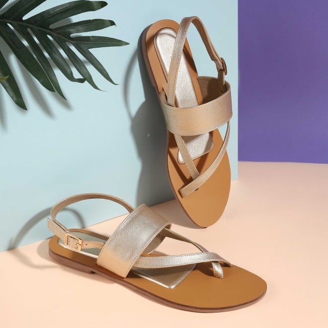 Mochi Women Gold Casual Sandals (SKU: 33-1260-15-36)