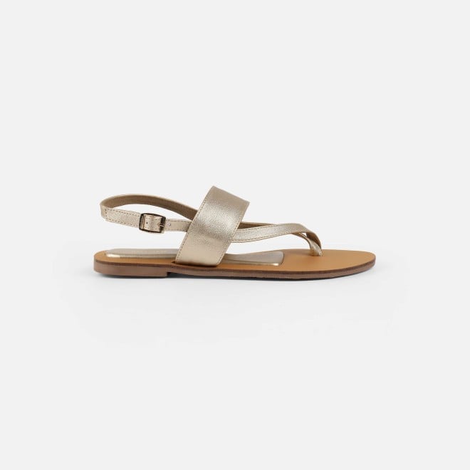 Mochi Women Gold Casual Sandals (SKU: 33-1260-15-36)
