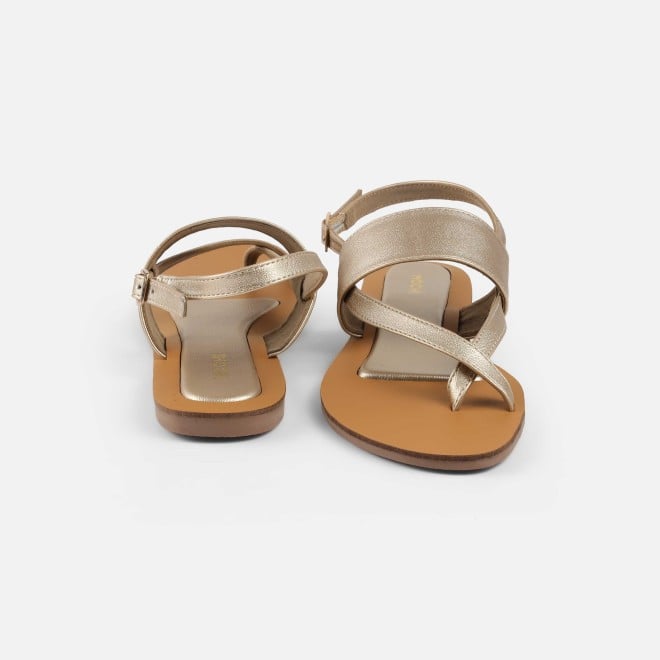 Mochi Women Gold Casual Sandals (SKU: 33-1260-15-36)