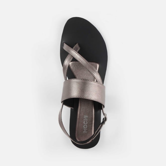 Mochi Women Gun-metal Casual Sandals (SKU: 33-1260-29-39)