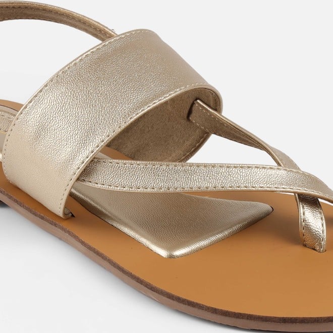 Mochi Women Gold Casual Sandals (SKU: 33-1260-15-36)