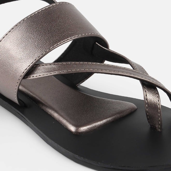 Mochi Women Gun-metal Casual Sandals (SKU: 33-1260-29-39)