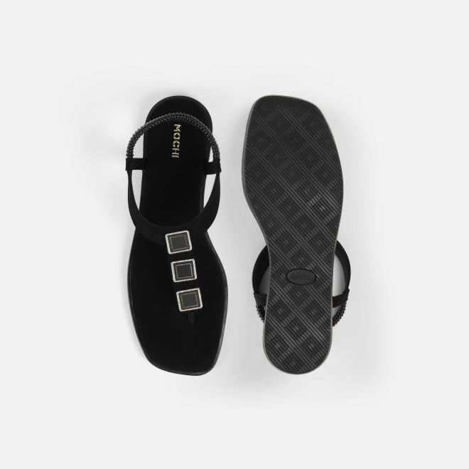 Mochi Women Black Casual Sandals (SKU: 33-1286-11-36)