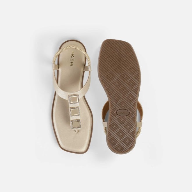 Mochi Women Beige Casual Sandals (SKU: 33-1286-20-36)