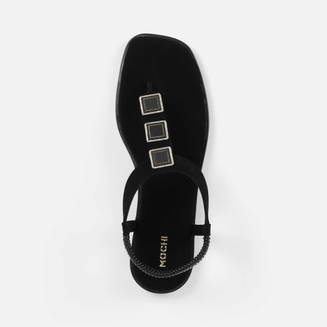 Mochi Women Black Casual Sandals (SKU: 33-1286-11-36)