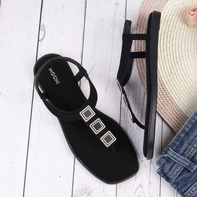 Mochi Women Black Casual Sandals (SKU: 33-1286L-11-42)
