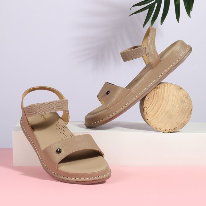 Mochi Women Beige Casual Sandals (SKU: 33-1291-20-36)