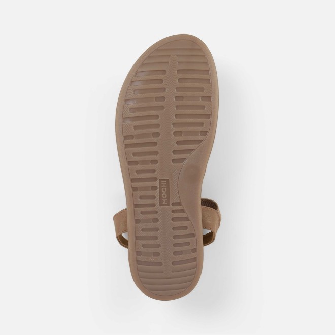 Mochi Women Beige Casual Sandals (SKU: 33-1291-20-36)