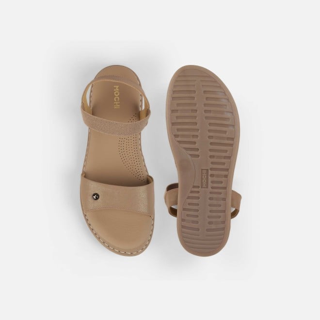Mochi Women Beige Casual Sandals (SKU: 33-1291-20-36)