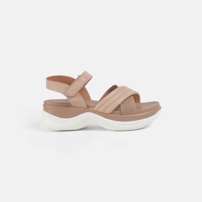 Mochi Women Tan Casual Sandals (SKU: 33-1295-23-36)