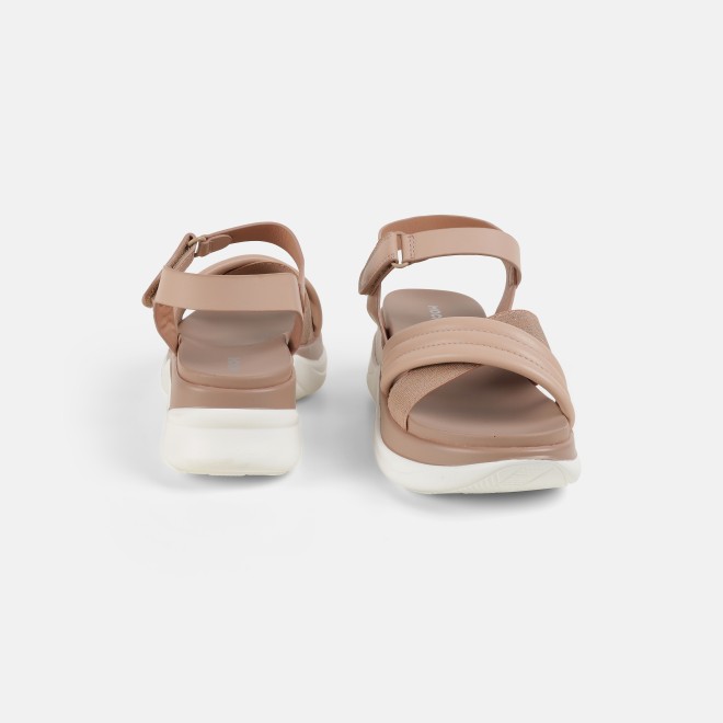 Mochi Women Tan Casual Sandals (SKU: 33-1295-23-36)