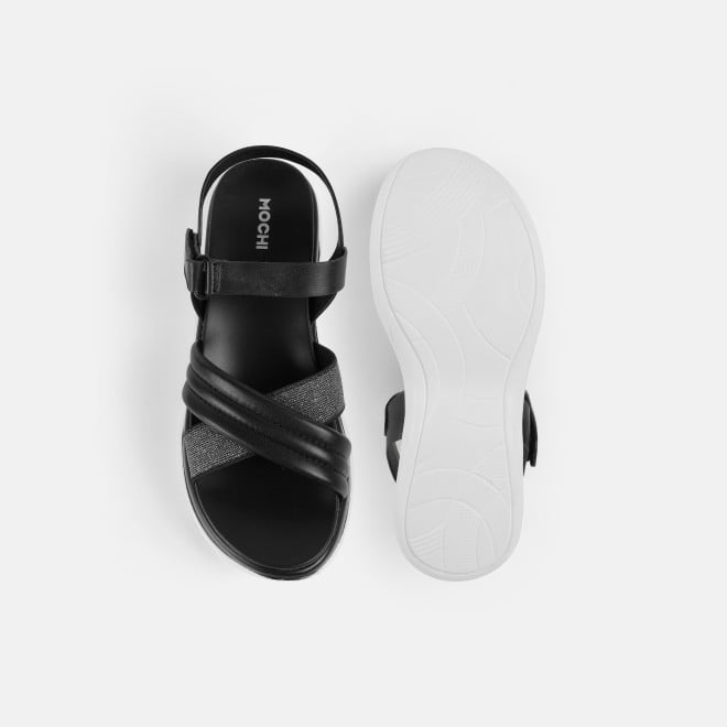 Mochi Women Black Casual Sandals (SKU: 33-1295-11-36)